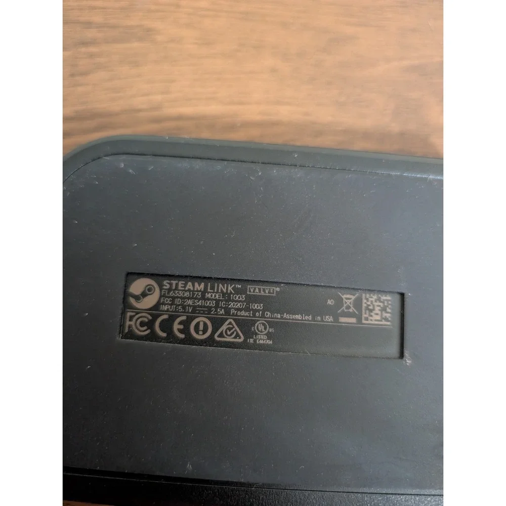 VALVE STEAM Link Wireless Streaming Device Model 1003 No Power Supply
